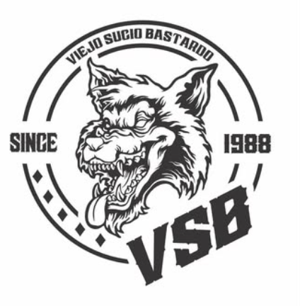 Emblema completo del lobo VSB Viejo Sucio Bastardo